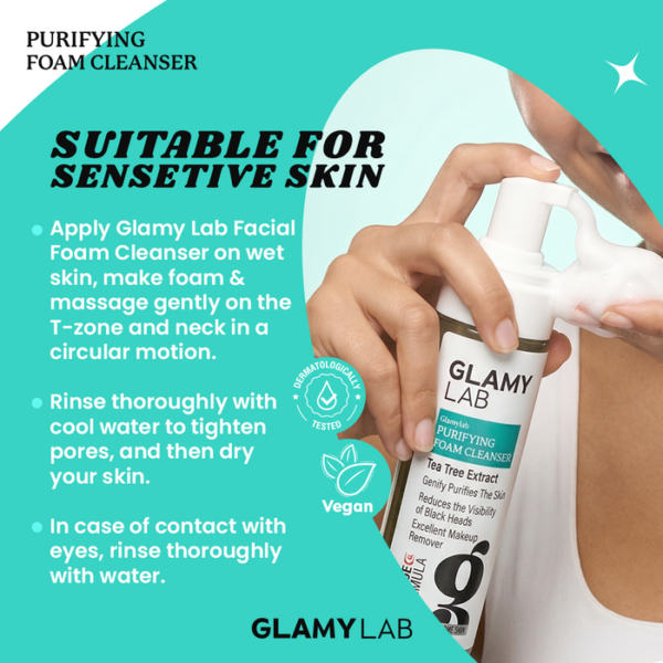 Glamy Lab Purifying Cleanser Foam 150 ml - Image 3