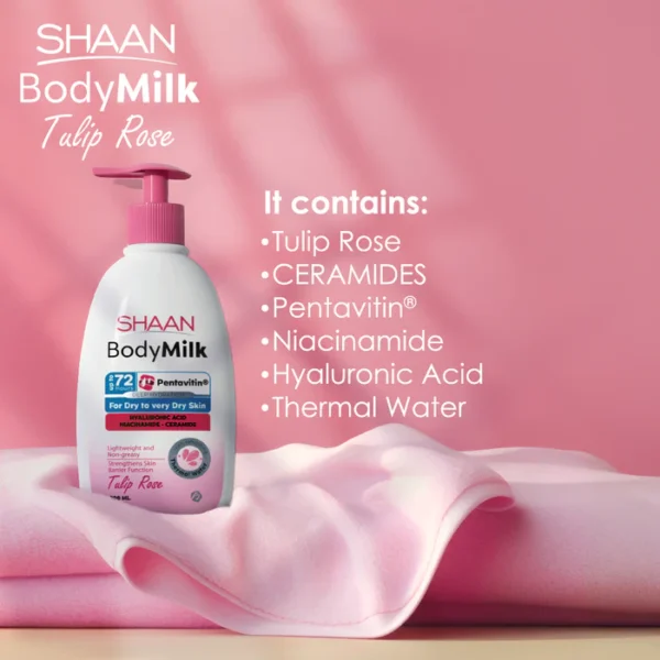 Shaan Tulip Rose Body Milk 300 ml - Image 4